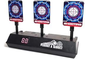 ‎OPTACS OpTacs Elektronische Zielscheibe für Nerf & Airsoft – Digital Scoring Target mit Auto Reset, Sound- & Lichteffekten – 3 Ziele für Softair Pistole Nerf Gun Spielzeug Kinder Schießspiel