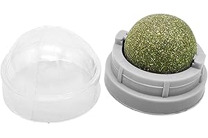 Zceplem 2 Pcs Hierba gatera | Catnip lamiendo Bolas para Gatos | Juguetes para Masticar Menta comestibles y Naturales, golosinas giratorias para la Pared del Gato, Juguetes