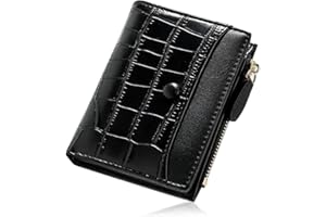 BHGWR Cartera pequeña para Mujer, Cartera Plegable de Cuero con Cremallera con Dinero en Efectivo/Tarjeta de identificación/Tarjetero, Regalos de cumpleaños y Navidad para Mujeres niñas