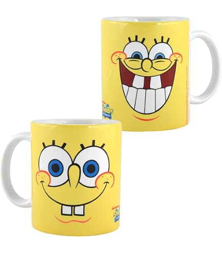 Spongebob Thermobecher 450 Ml – Mit SpongeBob & Patrick Motiv, Hält Warm/kalt, Offizielles Merch – Perfekt Für Fans, Büro & Schule