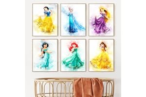 Ma Little Canv Affiche Princesses - Décoration murale pour chambre d'enfant bébé ou fille - Princesse Disney | Sans Cadres 30x40cm (Elsa)