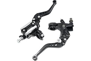 JUUDDENPARTS 2Pcs 7/8 Inch 22mm Motorcycle Brake Clutch Lever, Black Handlebar Brake Folding Latch Clutch Lever, Universal Motorbike Brake Levers for 125cc to 400cc Motorcycle, Replacement for Honda Suzuki Yamaha