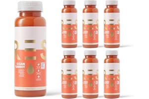 PRSS 100% COLD PRESSED PRESS Healthfoods, Clean Carrot Juice 6 x 250ml, Cold Pressed Carrot Juice, Contains Carrot, Orange, Apple and Ginger