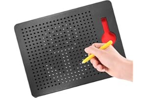 ALEENFOON Tablero de dibujo magnético para niños a partir de 3 años, tablero de dibujo magnético, pizarra mágica, fácil de limpiar, juguete educativo (Pequeña, Negro)