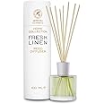 Fresh Linen Reed Diffuser - 100ml w/Rattan Sticks - Home Fragrance - Scented Diffusers for Aromatherapy - Perfect as a Gift - Enhancing any Room with a Refreshing, Soothing and Pleasant Scent