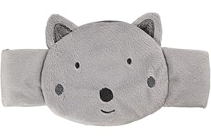 TINÉO - Mini Bouillotte de Massage P'tit Loup - Poche Noyaux De Cerises - Ceinture Ajustable - Bouillotte Pour Micro-Ondes - Thermothérapie - 11x60cm - 0-4 mois