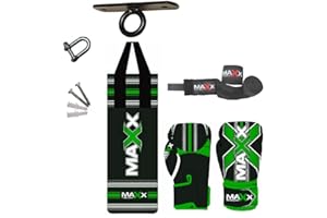 MAXX PRO BOXING GEAR Maxx x1 Series Kids Punch Bag set Boxing Junior punching bag Bracket Hook 6oz Or 8oz gloves - choose from given options