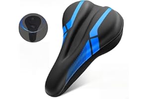 ROSSRORE Premium Gel Bike Seat Cushion Cover - Bicycle Saddle Cover for Men & Women, Spin & Road Bikes, Breathable & Waterproof Saddle Protector for Pain Relief, Indoor/Outdoor Use（11“x7”）