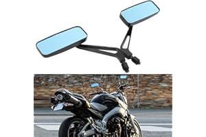 DREAMIZER Prostokątne lusterko wsteczne motocyklowe, 8 mm, 10 mm, styl retro, zamiennik do rowerów ulicznych, rowerów sportowych, chopper, cruiser, skutera