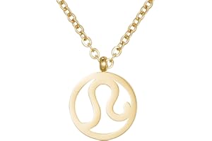 Morella Collar acero Inoxidable Oro con Colgante Signo del Zodiaco en Bolsa de Terciopelo
