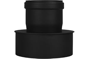 LANZZAS FIRE Adattatore per la canna fumaria, espansione per il tubo del camino e della stufa a pellet, diametro interno: 80 mm