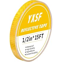 Ruban Reflechissant Scotch Jaune et Noir Bande Réfléchissante