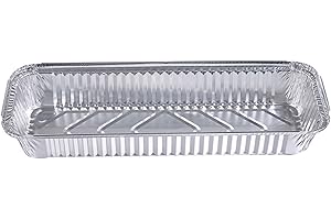 HORBOUS Vassoi in alluminio con coperchio, 20-35 x 13 x 5 cm, 1500 ml