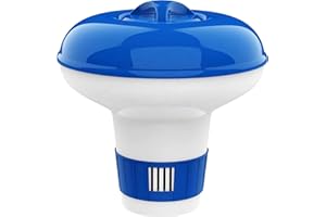 CUQOO 𝐏𝐔𝐑𝐄 𝐒𝐏𝐋𝐀𝐒𝐇! Floating Chlorine Dispenser for Hot Tubs & Pools – Adjustable Chemical Dispenser for 20g Chlorine or Bromine Tablets | Suitable for Inflatable, Paddling & Above-Ground Pools
