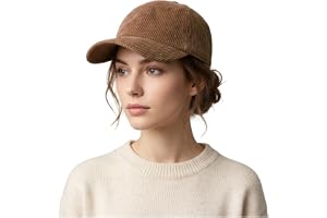 YAMEE Vintage justerbar vintermössa för kvinnor, basebollkeps för kvinnor, varm manchesterhatt, herr dam med lätt mjukt visir