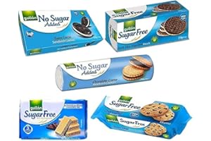 BUG'S PANTRY Gullon Sugar Free Biscuits Chocolate Mixed Variety Selection Diabectic 5 Pack