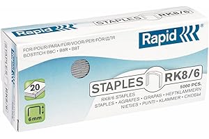 LEITZ Rapid 24873700 Boîte de 5000 Agrafes RK8/6 mm Galva