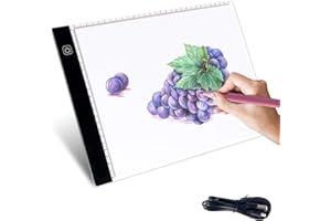 SOUTH AREA - Mesa de Luz LED Profesional A4 | 7000LUX Iluminación Uniforme | 3 Niveles Brillo Ajustables | Portátil y Ultradelgada | Ideal para Artistas y Educación Infantil