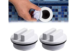 DWFEYOI 2 Stück 1,5-Zoll-Poolrohrstopfen Gewinde-Pool-SPA-Rücklaufleitung Ablassschraube mit Dichtungs-O-Ring Überwinterungsschraube Pool-Rücklaufschraube,Winterkappe Für Einlaufdüse Verschlussstopfen