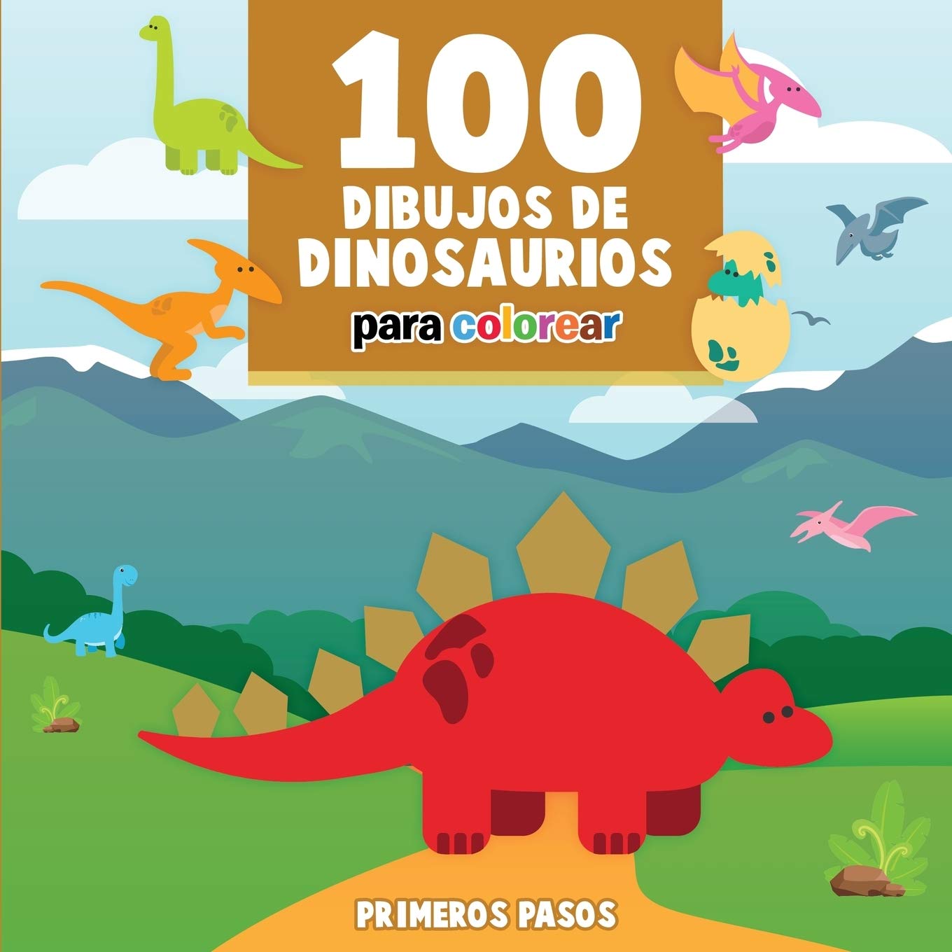 100 Dibujos de Dinosaurios para colorear: Libro Infantil para Pintar