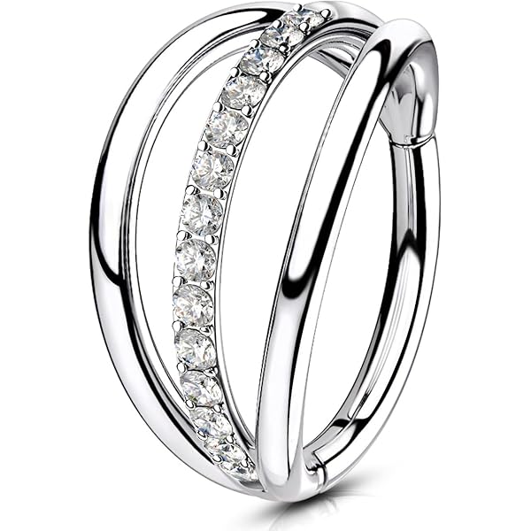 Other 925 Sterling Zilver Open Neus Ring Hoop 0.6mm Piercing (8mm, Goud