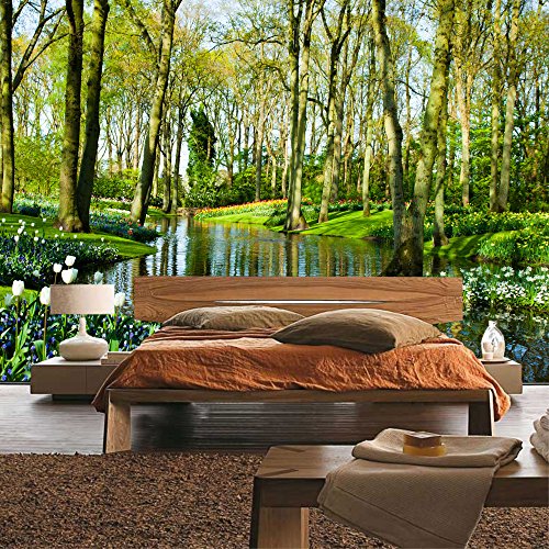 Vlies Fototapete 350×245 cm – Top ! PREMIUM PLUS Foto Tapete ! Wandbilder XXL Wandbild Bild Fototapeten Tapeten Wandtapete Wanddeko Wand Wald Bäume Natur – no. 256 - 8