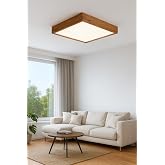Ahşap &Ccedil;er&ccedil;eveli Led Panel Aydınlatma Enerji Tasarruflu Avize 60 * 60 cm 3200K G&uuml;n Işığı
