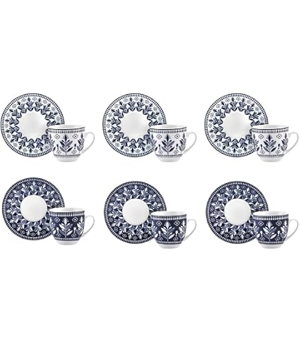 Set De 4 Tasses à Cappuccino Ritzenhoff & Breker Cornello - Porcelaine, Gris, 180 Ml - Avec Soucoupes - Lave-vaisselle - 6