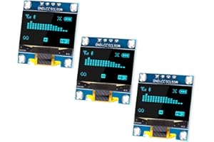 APKLVSR 3PCS 0,96 Pollici Modulo OLED Display Module, 0.96 Inch OLED Display Module I2C IIC 12864 128x64 Driver Scheda Display IIC I2C Seriale Auto-Luminosa compatibile con Arduino PI (Blu)