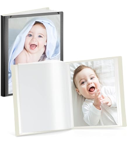 Dunwell 5x7 Photo Album 2-Pack - 24 Sleeves Holds 48 Photos, Black Mounting Paper, Ruby Cover