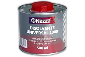 Disolvente Universal 1000 Nazza - Alto poder diluyente en sintéticos, nitrocelulósicos y poliuretanos - Envase Metálico de 0,5 Litros