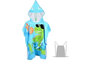 JORAKI Poncho da Bagno per Bambini, Asciugamano da Spiaggia per Bambini Teli Mare Accappatoio con Cappuccio per Ragazze Ragazzi Bambini Asciugamano 6-14 Anni