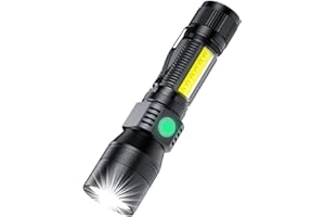 AOMEES Latarka UV z zoomem, 395 nm, czarne światło, bardzo jasna, ładowalna, z czarnym światłem, IPX4, wodoszczelna, mini akumulator, z 7 trybami pracy, 1 szt