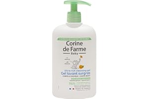 Corine de Farme - Gel Lavant Surgras Bébé au Calendula - Corps et Cheveux - Hypoallergénique, Peaux Sensibles - Fabrication 100% Française - 500ml