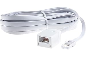 Ancable BT Telephone Extension Cable 5M, Male to Female 6-Pin Straight Through Telephone Extension Cable for UK Landline Phone Cord Home & Office Fax Modem Extender 6 Wire