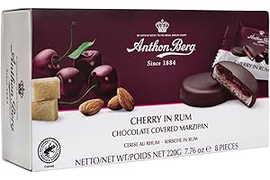 Anthon Berg - Massepain enduit chocolat cerise au rhum (boîte cadeau 275g)