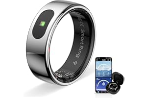 HPLSZCN Anillo Inteligente táctil versión Mejorada Health Ring Pro, con Control Remoto Bluetooth y detección de Movimiento, rastreador de Actividad física Resistente al Agua hasta 10 ATM (Plata, 9)