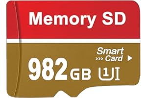 Aogamb SD Card 982GB Large Storage Memory Card Mini SD Cards Fast Speed Memory Cards Waterproof TF Card Commonly used for Photo/Music/Video Storage and Transfer