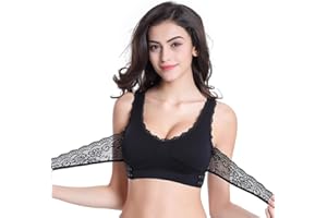 KBRPEY Sport BH Damen Elegante Push up BHS Sexy Spitzen Seitlich Buckle BHS Yoga Fitness Unterwäsche BH Damen ohne Buegel Klassische Bustier Damen-BHS Modern Feeling