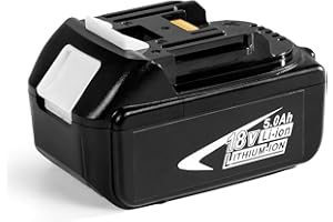 WOWRMAYKAY 18 V 5,0 Ah bateria zamienna do baterii Mak 18 V BL1850, BL1860B, BL1850B, BL1860, BL1840, BL1845, BL1830, BL1820B, BL1815,194205-3,194230-4 z diodami LED Wskaźnik do Power Tools