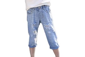 GladiolusA Mädchen Jeanshose Denim Lange Hosen Loch Caprihose Jeans Mit Risse