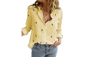 AFLCIO Camicia Donna Manica Lunga Elegante Camicia Manica Lunga Scollo V Camicetta Camicia Ufficio Elegante Bluse Tops, Casual Curvy da Lavoro Facile Ferro Stiro Business Tops Shirt