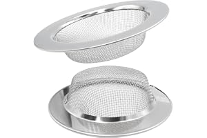 FAYAHAR 2 Stycken Sifon för Diskho, Kökssifon, Sifoner för Diskho i Rostfritt Stål, Kökssifon från 7,7 cm, Finmaskiga Sifoner mot Förslutning