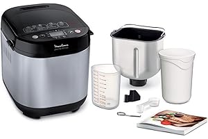 Moulinex Pain et Delices Machine à pain 1Kg 720W 20 programmes automatiques Programme sans gluten Programme yaourt Pain maiso