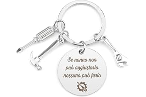 RGHSZ Portachiavi Nonno,Regalo Nonno,Regalo Festa Del Nonno,Regalo Nonno Compleanno,Regali per la Nonno,Nonno Idee Pegalo, Regalo Pensione Nonno Personalizzati,Regalo Nonno Natale,Regalo Nonni
