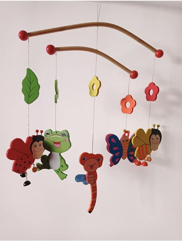 Piramigo Ahşap Dönence Beşik Bebek Odası Süsü