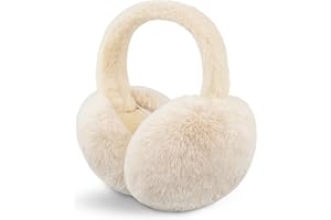 SEYUFN Warmes Ohrenwärmer Damen Faltbare Flauschige Plüsch Ohrenschützer Winter Outdoor Bequem Ohrwärmer Teenager-Mädchen Stylische Ohrbedeckungen