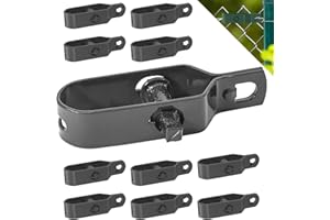 Fepro® Drahtspanner verzinkt, anthrazit kunststoffbeschichtet, 100mm - 10 Stück, ideal für Maschendrahtzaun Spanndraht, Zaunspanner, Drahtzaun Spanner für Garten Spanndraht Wildzaun Forstzaun