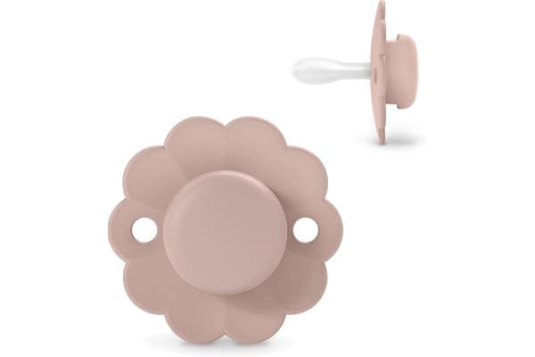 Suavinex, Sucette Bébé 6/18 Mois, Sucette Ronde avec Tétine Symétrique SX Pro en Silicone, Tétine Réversible, Plate et Flexible, Respecte le Développement Buccodentaire, Wonder Mauve
