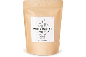 Nutripure | Whey Isolate Native en Poudre | Complément Alimentaire à base de Protéines de Lait | Développement Musculaire & Musculation | 94% Protéines, 25% BCAA, 52% EAA | Neutre | 750 gr | France